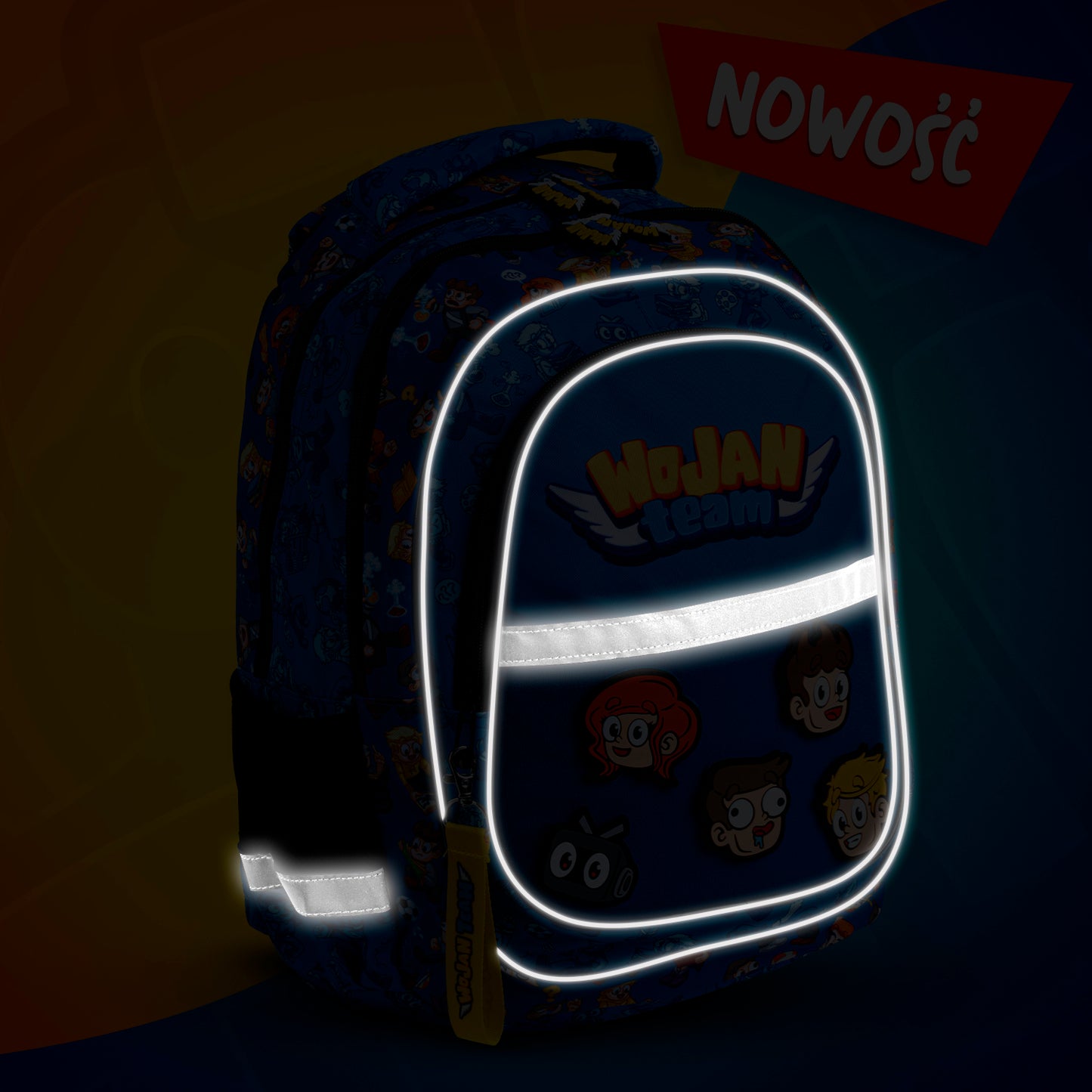 PLECAK *PREMIUM* WOJAN TEAM 2026 + RZEPY *GRATIS* - NIEBIESKI