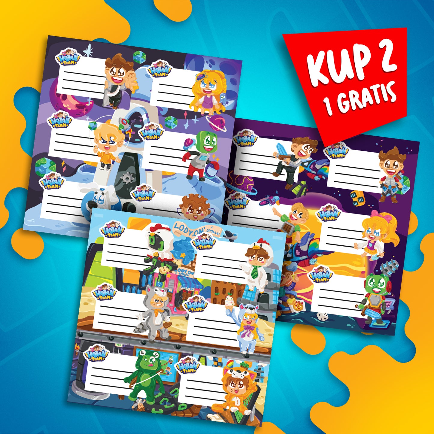 *PROMOCJA* ZESTAW NAKLEJEK SZKOLNYCH 2024 - 1 ZESTAW GRATIS - AŻ 18 SZTUK!