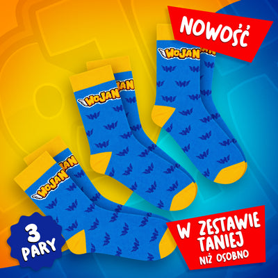 ZESTAW 3 PARY - SKARPETKI *PREMIUM* WOJAN TEAM - NIEBIESKIE