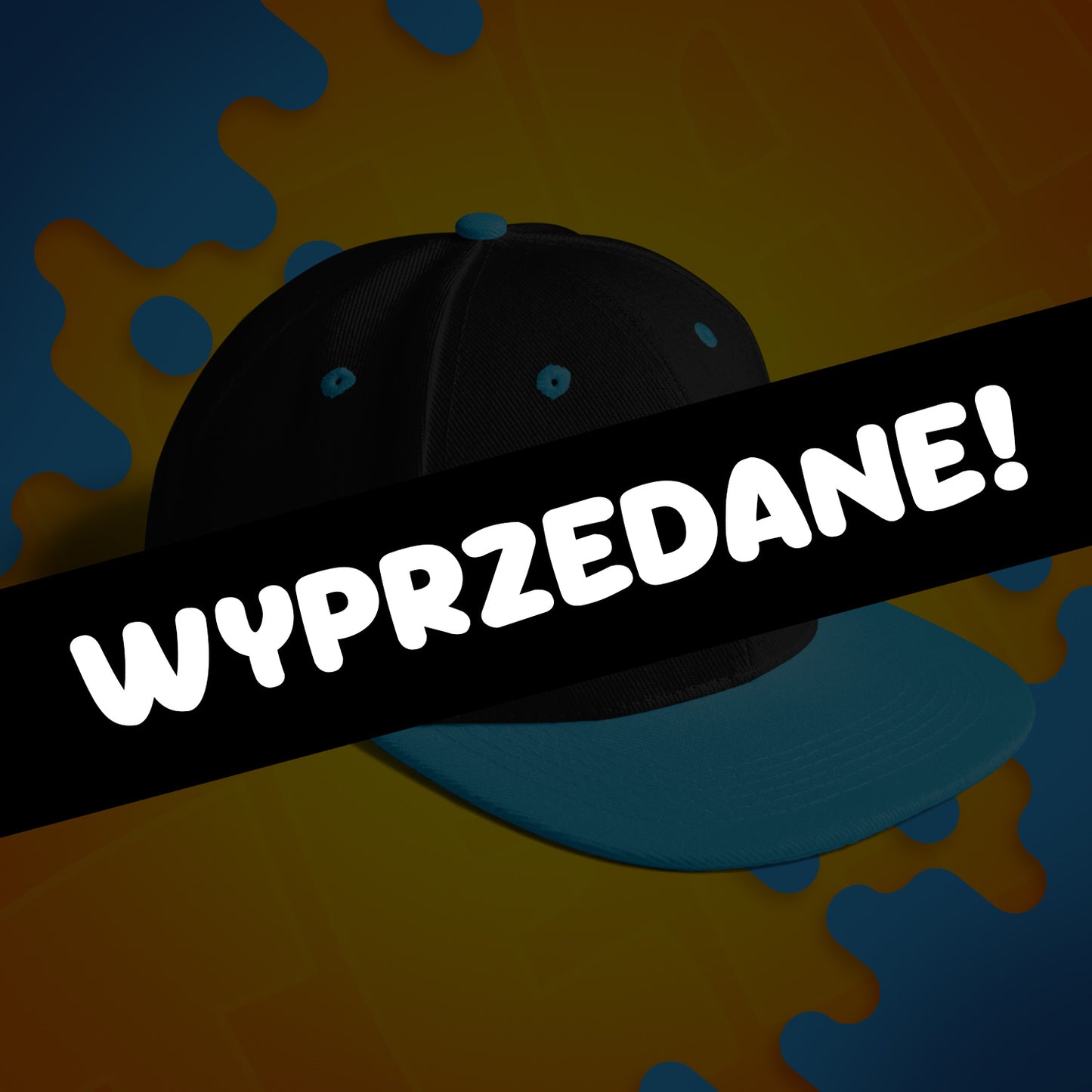 CZAPKA Z DASZKIEM SNAPBACK - PTYŚ - NIEBIESKA