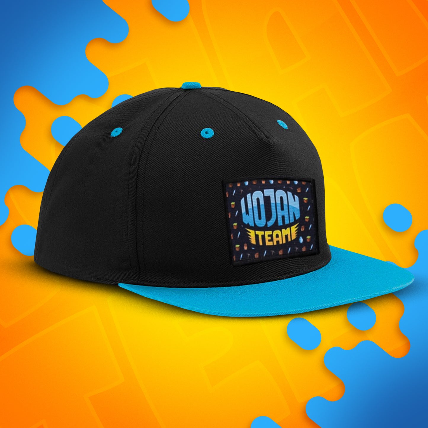 CZAPKA Z DASZKIEM SNAPBACK - WOJAN TEAM NASZYWKA - NIEBIESKA