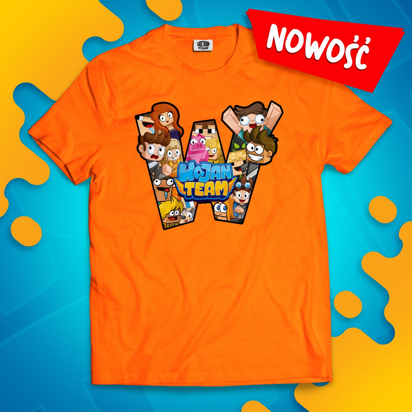 KOSZULKA "W" JAK WOJAN TEAM - POMARAŃCZOWA