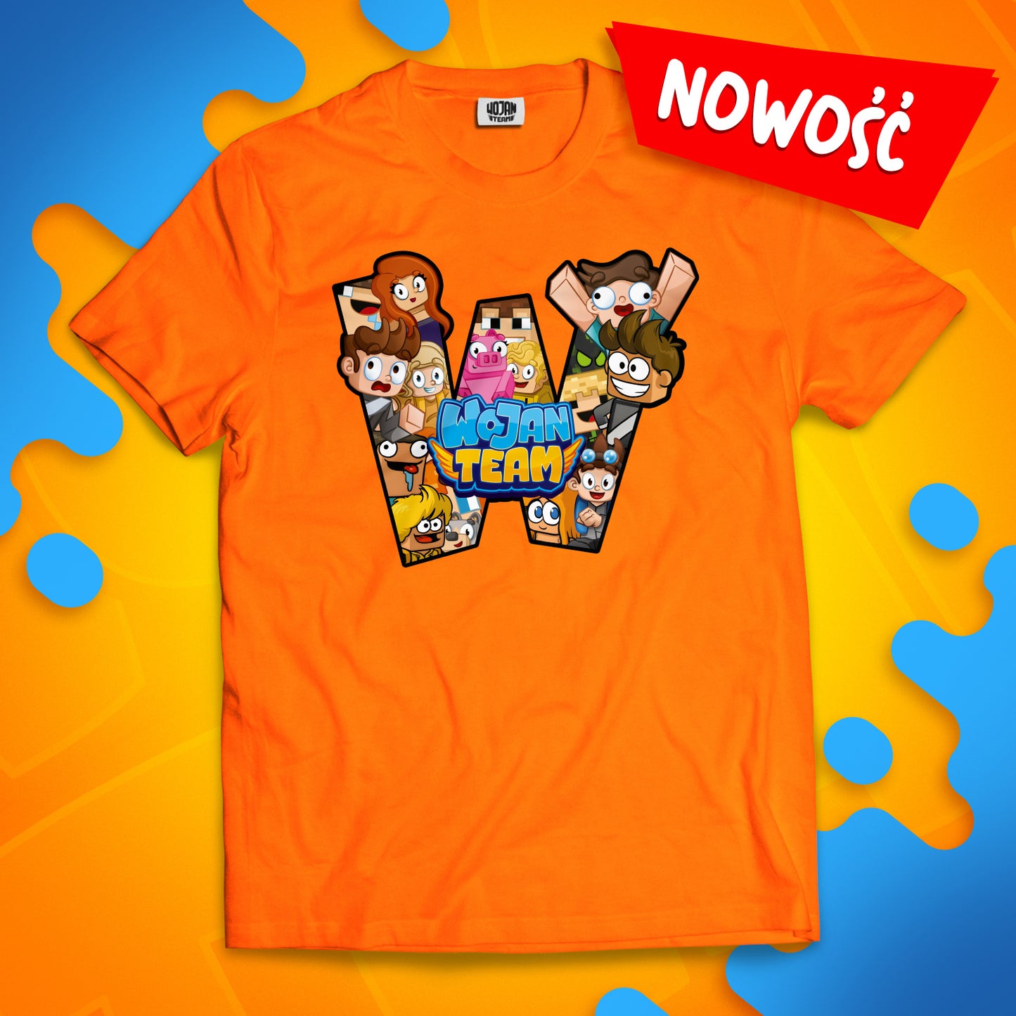 KOSZULKA "W" JAK WOJAN TEAM - POMARAŃCZOWA