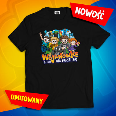 Czarna koszulka z limitowanej kolekcji piosenki "Wojanowice"