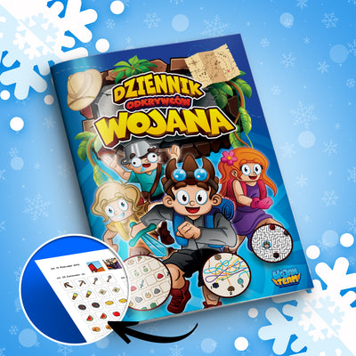 DZIENNIK ODKRYWCÓW WOJANA + NAKLEJKI *AŻ 64 STRONY A4*