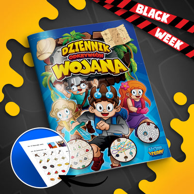 DZIENNIK ODKRYWCÓW WOJANA + NAKLEJKI *AŻ 64 STRONY A4*