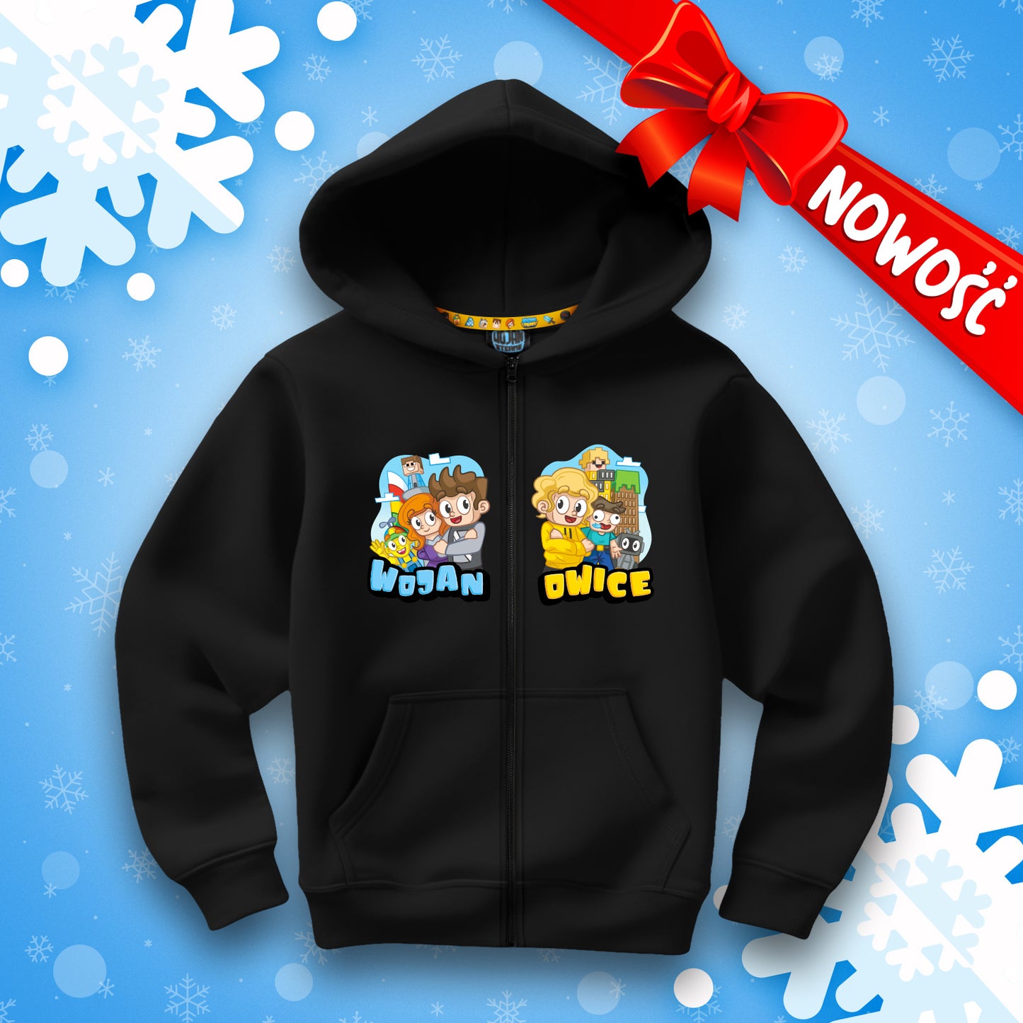 BLUZA ROZPINANA *PREMIUM* WOJANOWICE - CZARNA