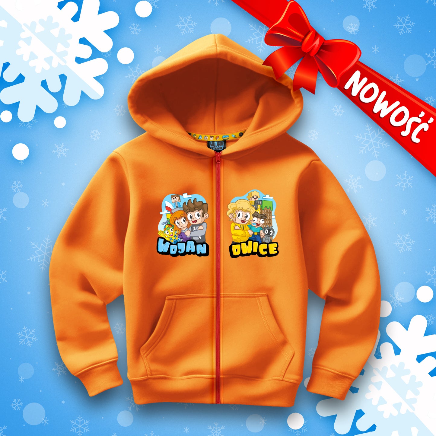 BLUZA ROZPINANA *PREMIUM* WOJANOWICE - POMARAŃCZOWA