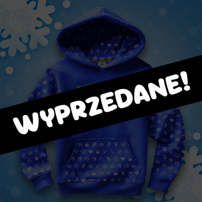 BLUZA *FULL WZÓR* LOGO WOJAN TEAM - NIEBIESKA
