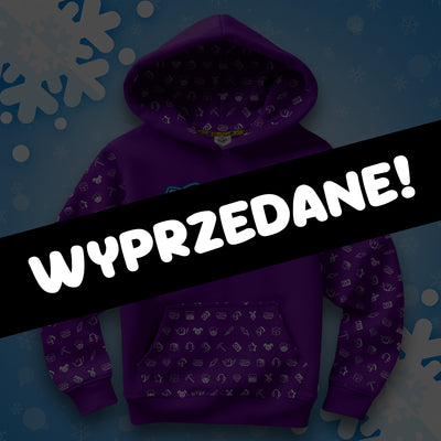 BLUZA *FULL WZÓR* LOGO WOJAN TEAM - FIOLETOWA
