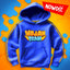 BLUZA *PREMIUM* Z PASKAMI WOJAN TEAM - NIEBIESKA