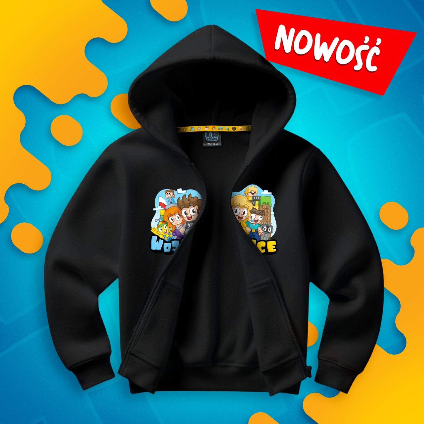 BLUZA ROZPINANA *PREMIUM* WOJANOWICE - CZARNA