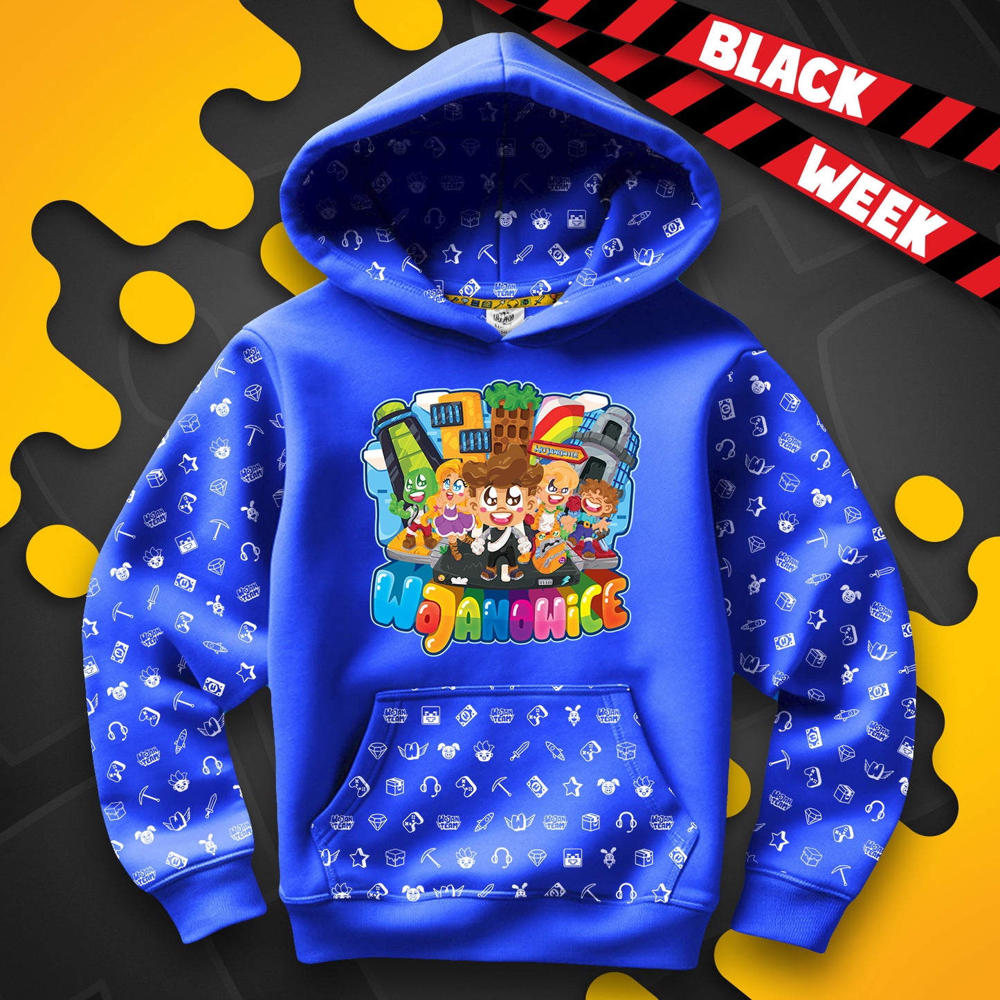 BLUZA *FULL WZÓR* MIASTO WOJANOWICE - NIEBIESKA