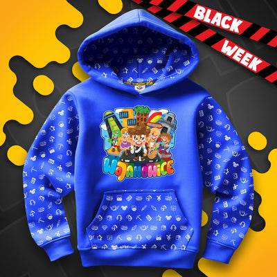 BLUZA *FULL WZÓR* MIASTO WOJANOWICE - NIEBIESKA