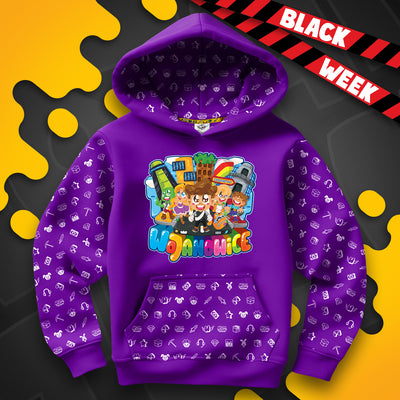 BLUZA *FULL WZÓR* MIASTO WOJANOWICE - FIOLETOWA