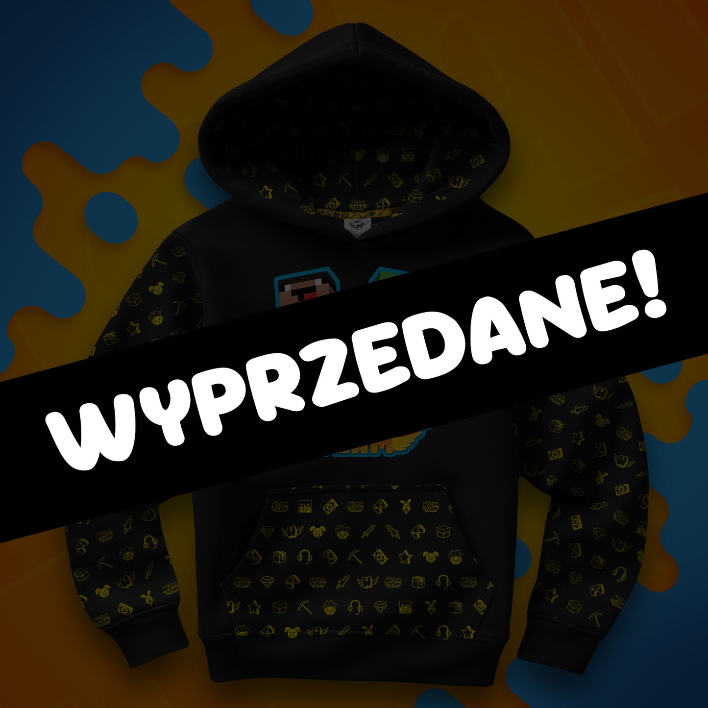 BLUZA *FULL WZÓR* WOJAN TEAM SKINY - CZARNA