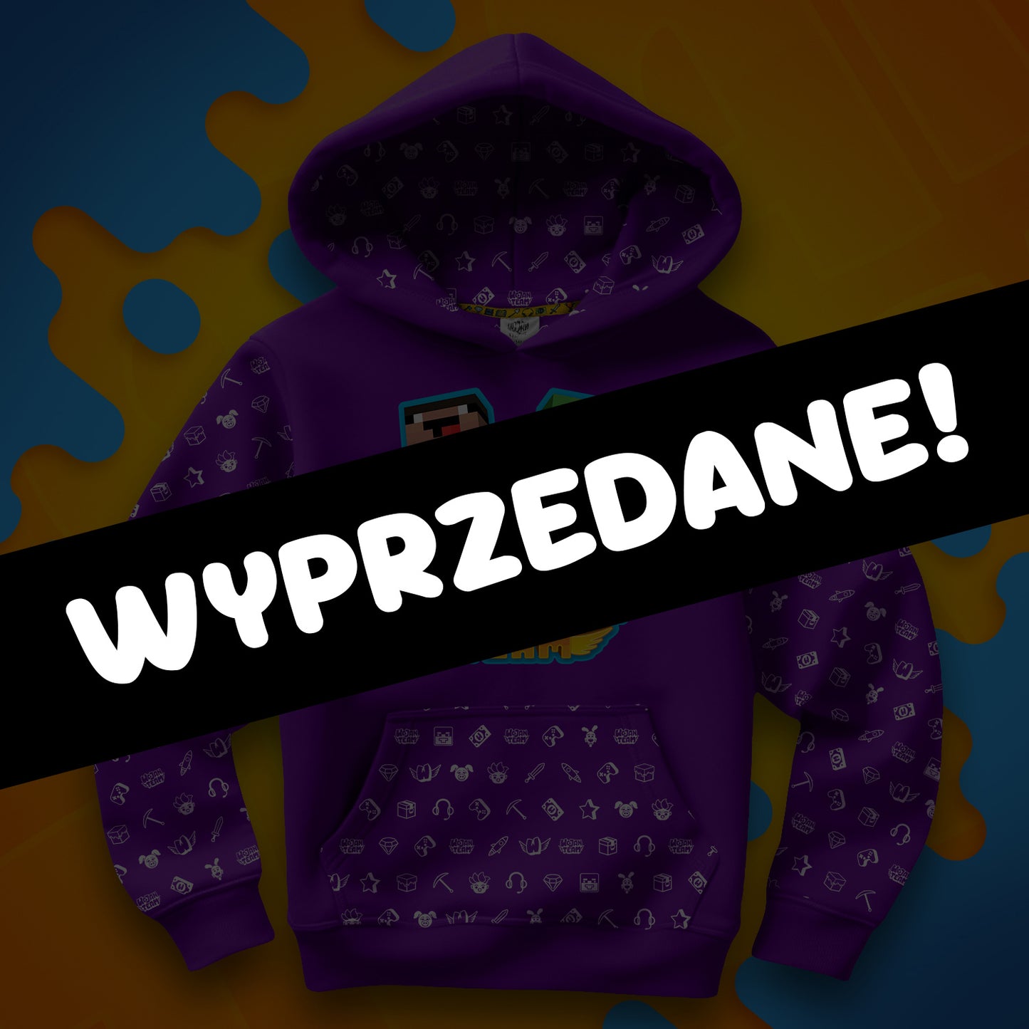 BLUZA *FULL WZÓR* WOJAN TEAM SKINY - FIOLETOWA