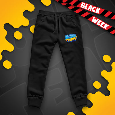 DŁUGIE SPODNIE *PREMIUM* - LOGO WOJAN TEAM - CZARNE