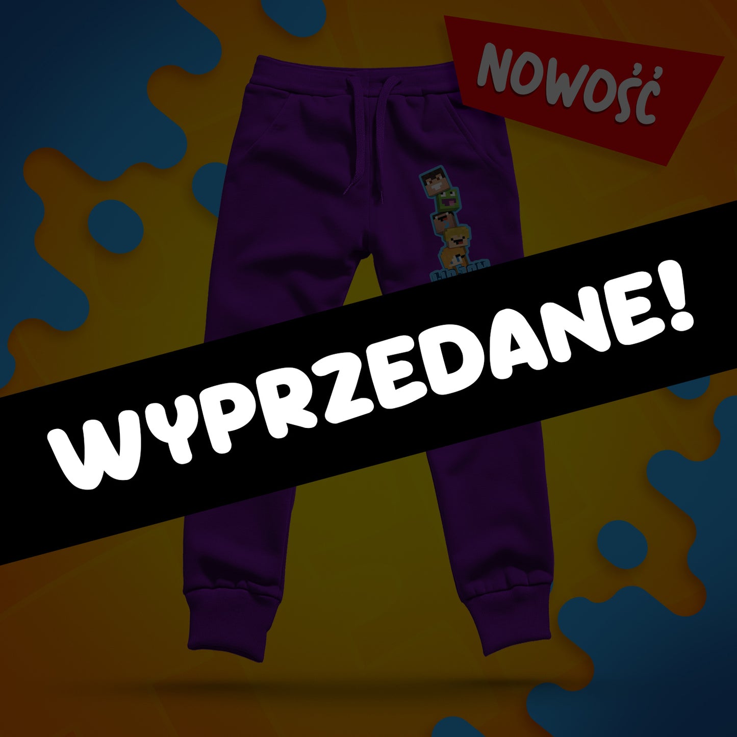 DŁUGIE SPODNIE *PREMIUM* - SKINY WOJANOWIC - FIOLETOWE