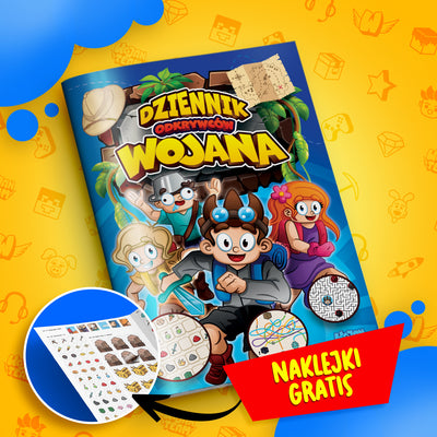 DZIENNIK ODKRYWCÓW WOJANA + NAKLEJKI *AŻ 64 STRONY A4*