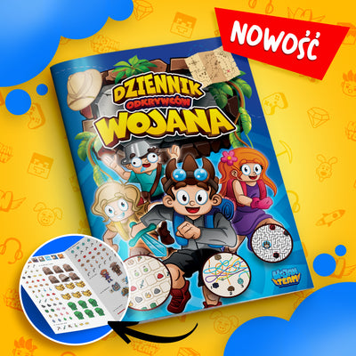 DZIENNIK ODKRYWCÓW WOJANA + NAKLEJKI *AŻ 64 STRONY A4*