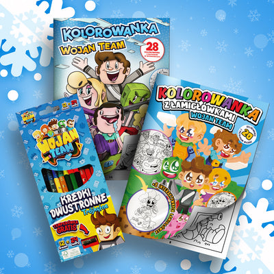 ZESTAW KOLOROWANEK + KREDKI WOJAN TEAM *PROMOCJA*