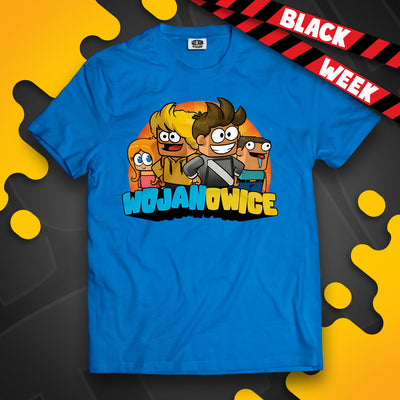 KOSZULKA KOMIKSOWE WOJANOWICE - NIEBIESKA