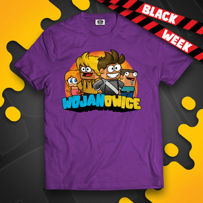 KOSZULKA KOMIKSOWE WOJANOWICE - FIOLETOWA