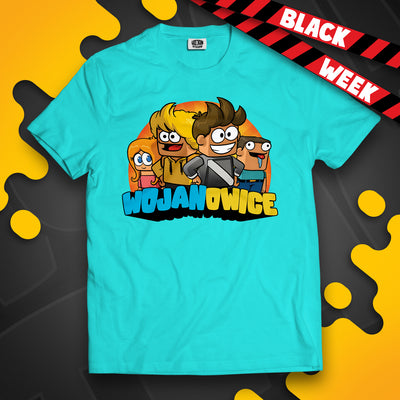 KOSZULKA KOMIKSOWE WOJANOWICE - TURKUSOWA