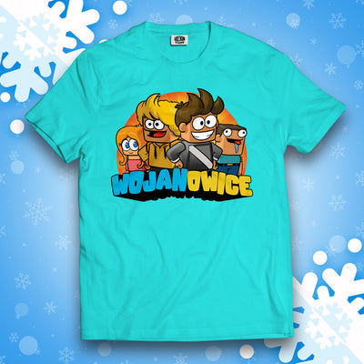 KOSZULKA KOMIKSOWE WOJANOWICE - TURKUSOWA