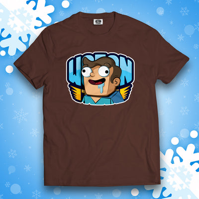 KOSZULKA NOOBEK W LOGO WOJAN TEAM - BRĄZOWA