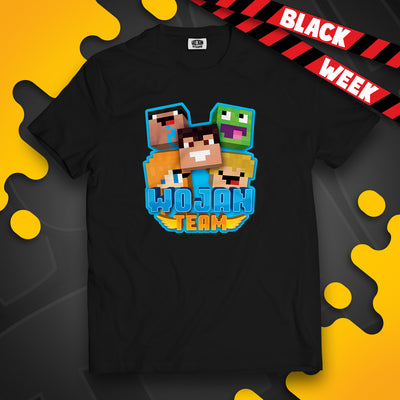 KOSZULKA SKINY WOJAN TEAM - CZARNA