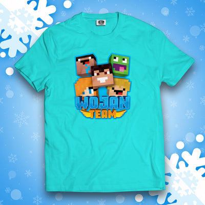 KOSZULKA SKINY WOJAN TEAM - TURKUSOWA