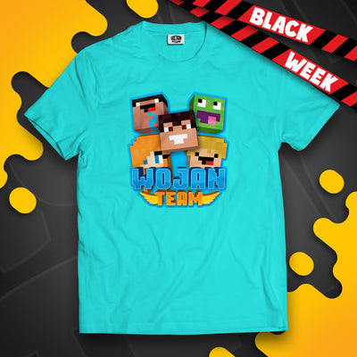 KOSZULKA SKINY WOJAN TEAM - TURKUSOWA