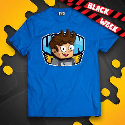 KOSZULKA WOJAN W LOGO WOJAN TEAM - NIEBIESKA