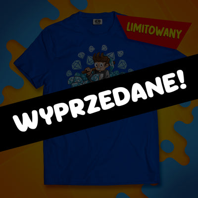 *LIMITOWANA* KOSZULKA "DIAXY" - KRÓLEWSKI NIEBIESKI