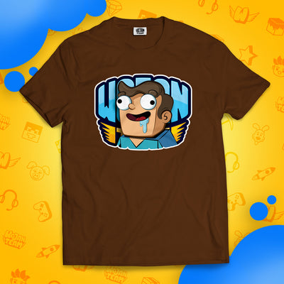 KOSZULKA NOOBEK W LOGO WOJAN TEAM - BRĄZOWA