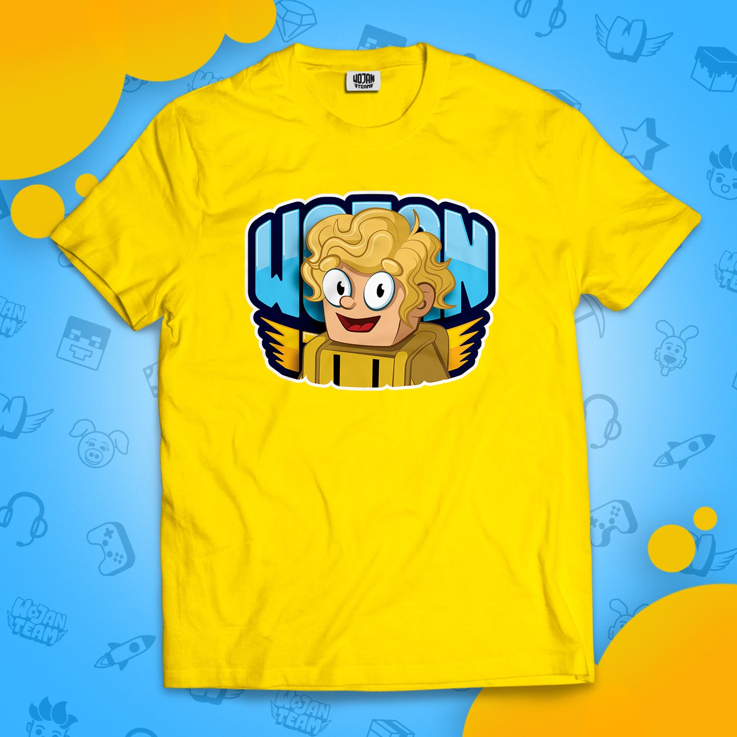 KOSZULKA PTYŚ W LOGO WOJAN TEAM - ŻÓŁTA