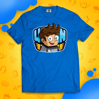 KOSZULKA WOJAN W LOGO WOJAN TEAM - NIEBIESKA