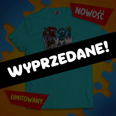 *LIMITOWANA* KOSZULKA "ZBUDUJMY BAZĘ" - TURKUSOWA