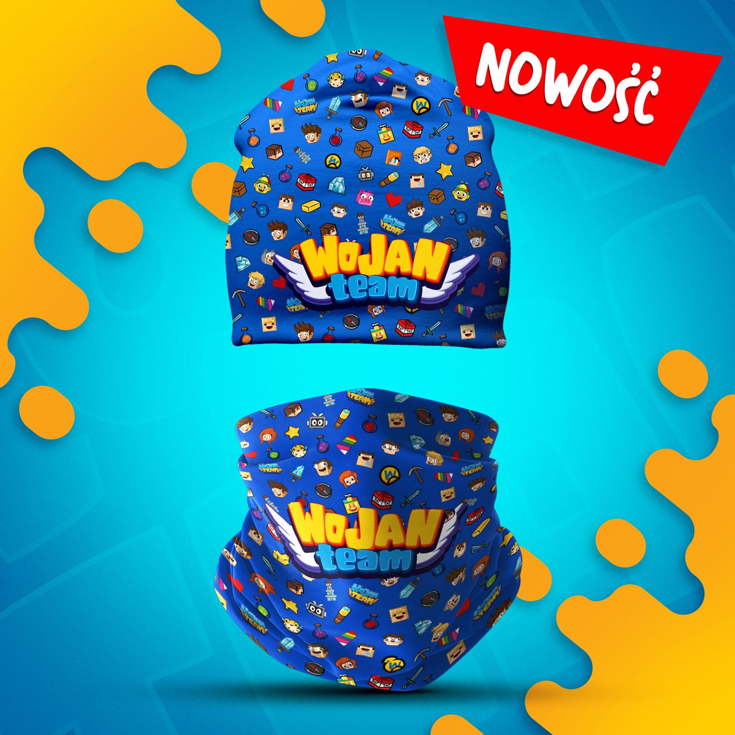 ZESTAW CZAPKA + KOMIN *PREMIUM* - WOJAN TEAM