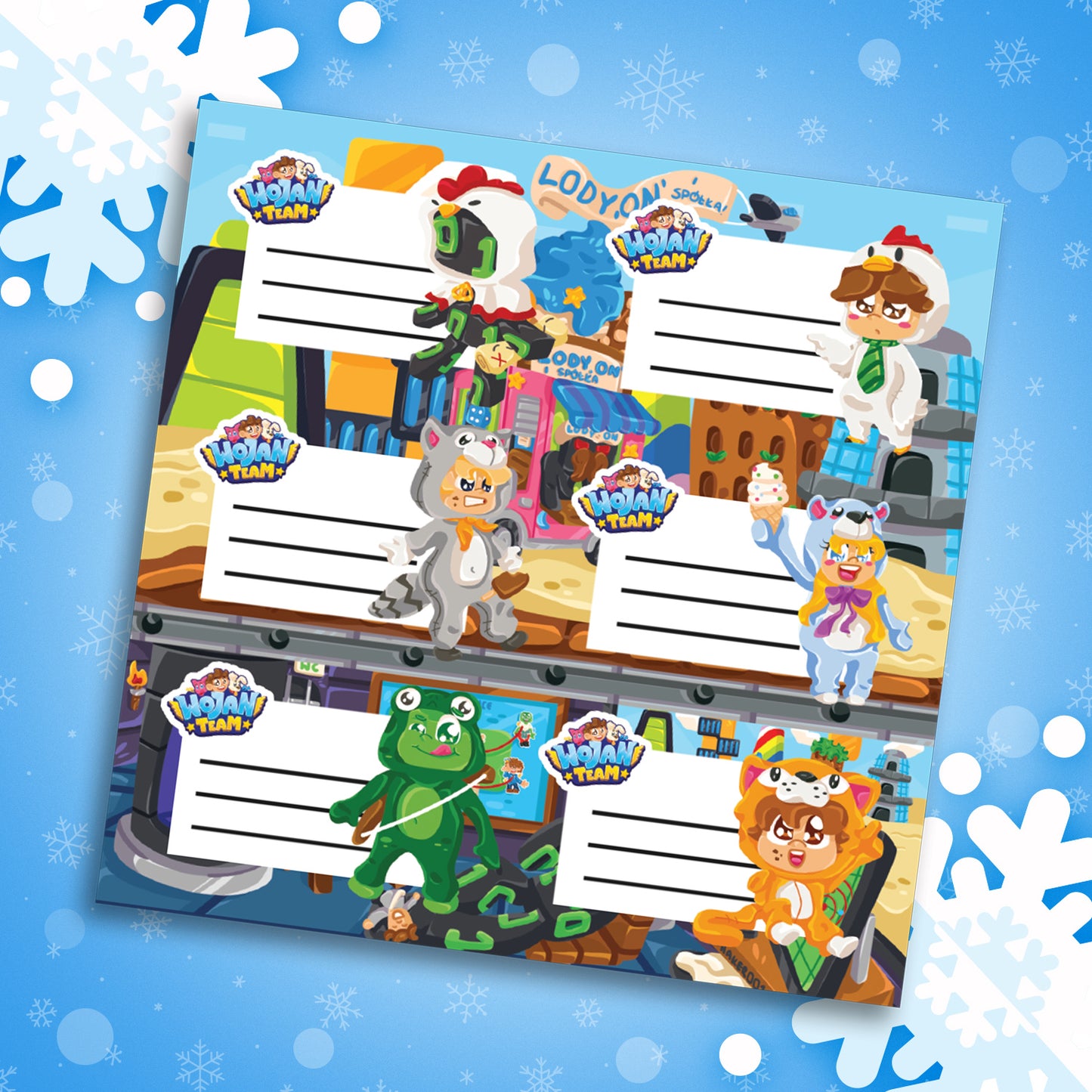 NAKLEJKI SZKOLNE 2024 - WOJANOWICE NA KSIĘŻYCU - AŻ 6 SZTUK!