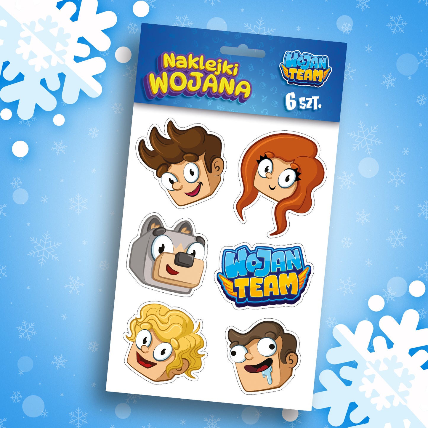 ZESTAW NAKLEJEK WOJANA - 6 SZTUK