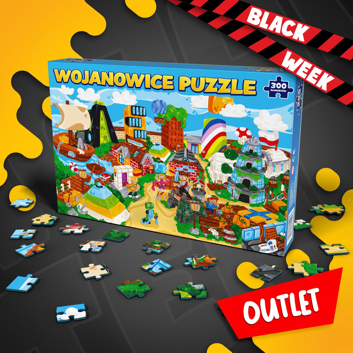 PUZZLE MIASTO WOJANOWICE - 300 ELEMENTÓW