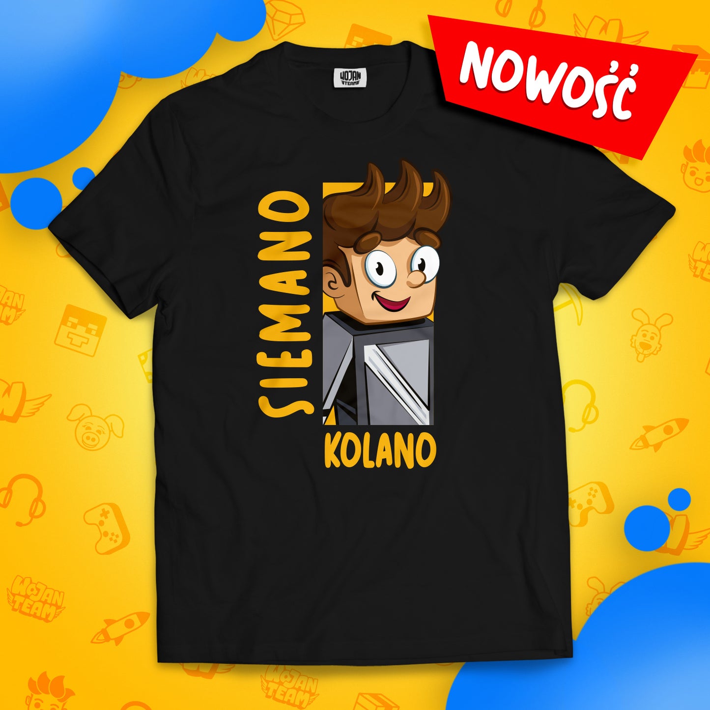 KOSZULKA SIEMANO KOLANO - CZARNA