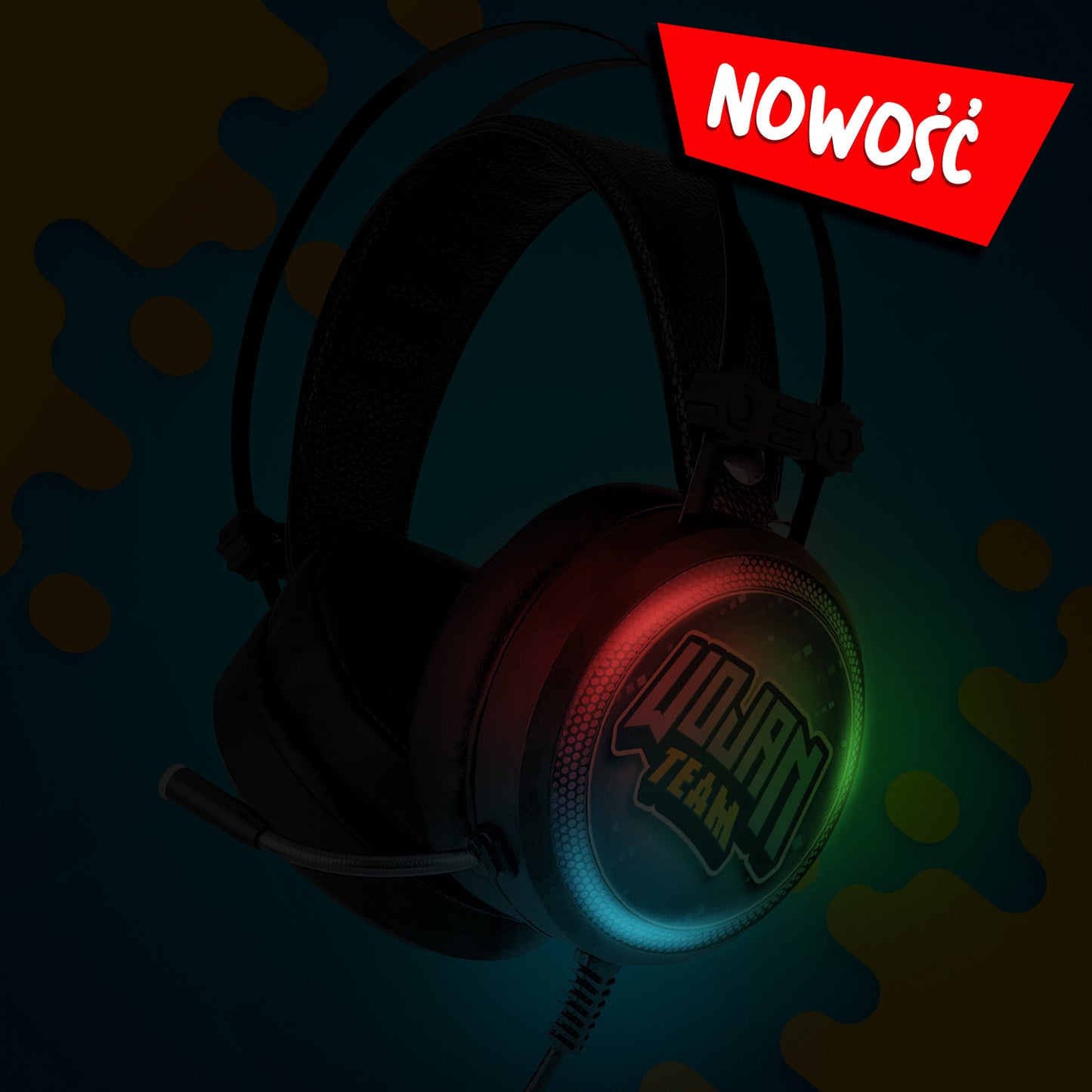 SŁUCHAWKI GAMINGOWE *PRO* WOJAN TEAM Z MIKROFONEM