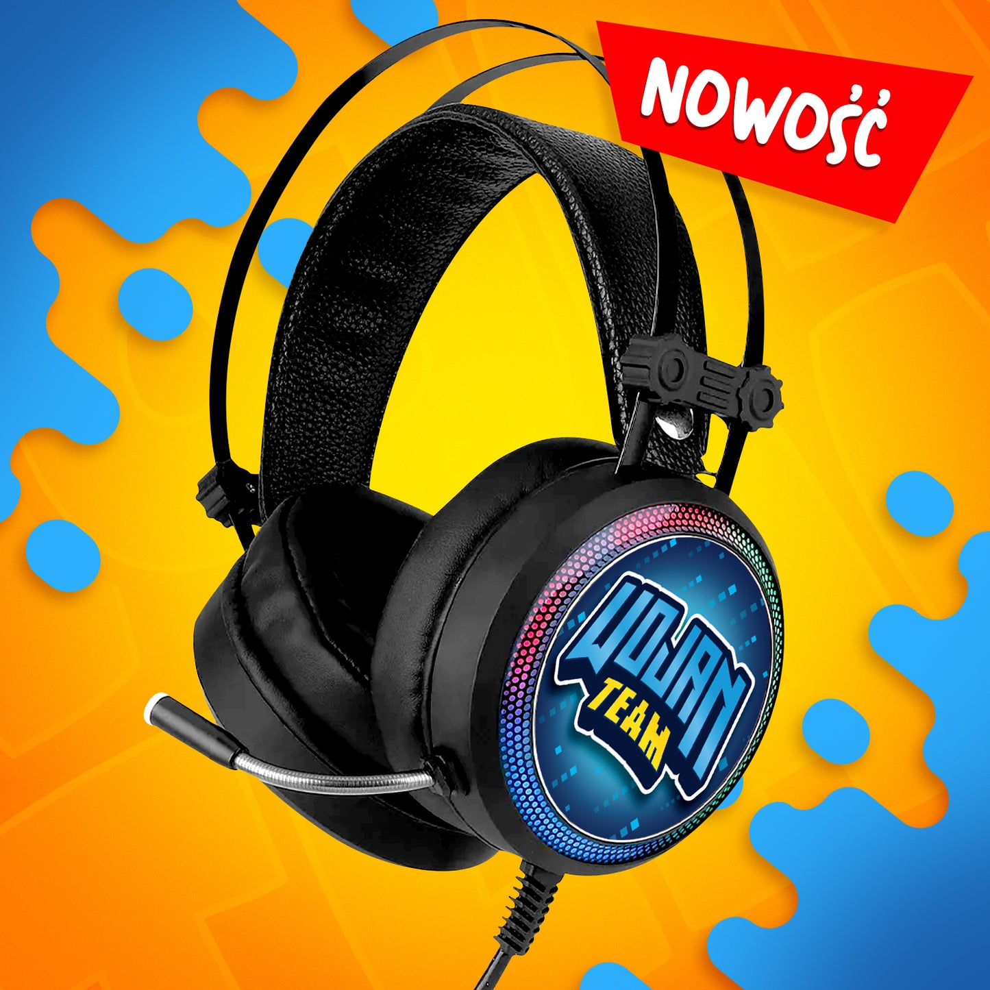 SŁUCHAWKI GAMINGOWE *PRO* WOJAN TEAM Z MIKROFONEM