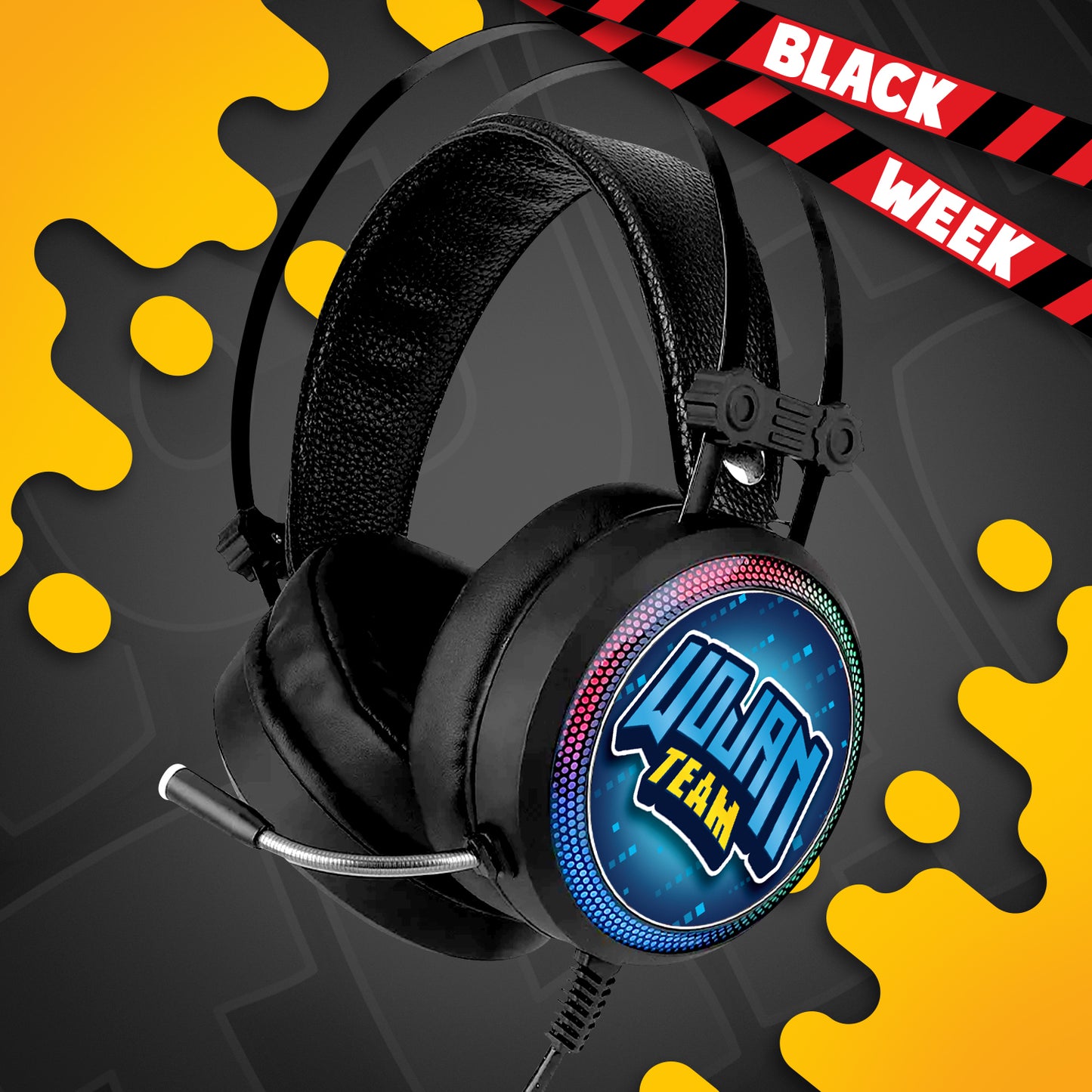 SŁUCHAWKI GAMINGOWE *PRO* WOJAN TEAM Z MIKROFONEM