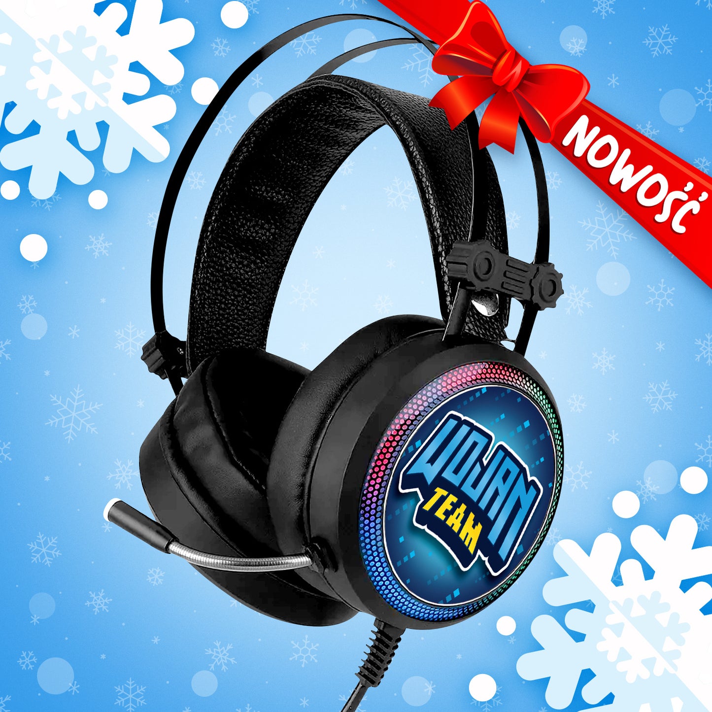 SŁUCHAWKI GAMINGOWE *PRO* WOJAN TEAM Z MIKROFONEM