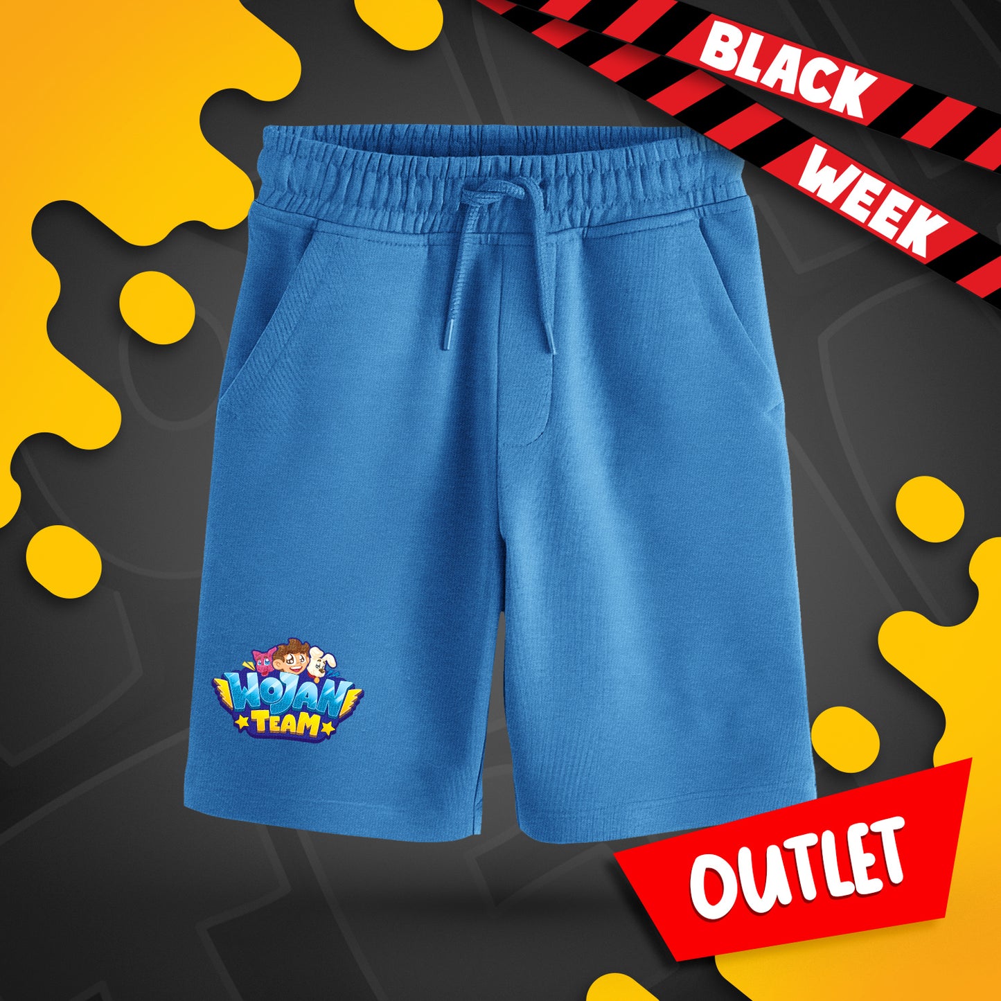 KRÓTKIE SPODENKI - NOWE LOGO WOJAN TEAM - NIEBIESKIE